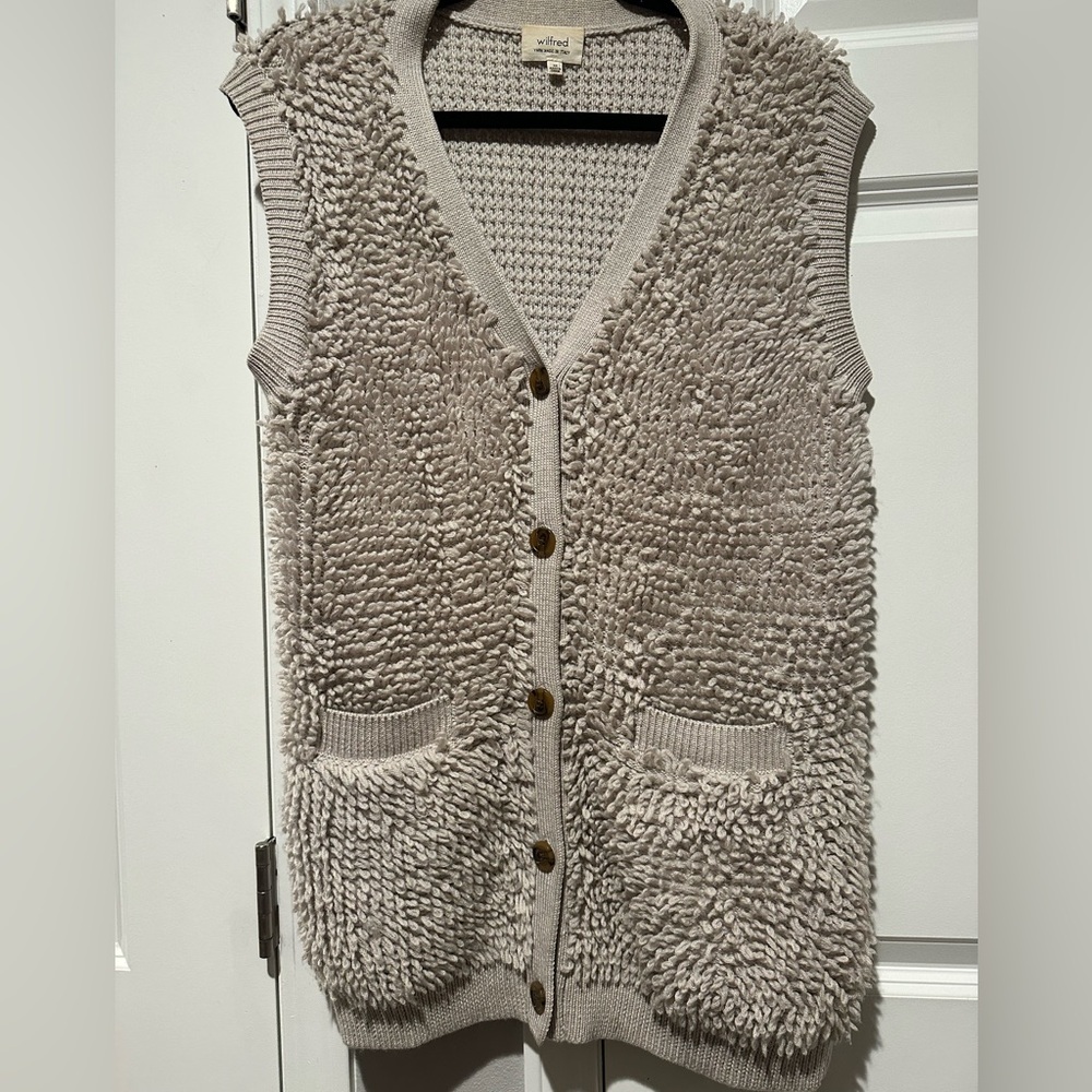 🐑🤍WILFRED Wool Vest🐑🤍Yarn made in Italy. Womens XS.